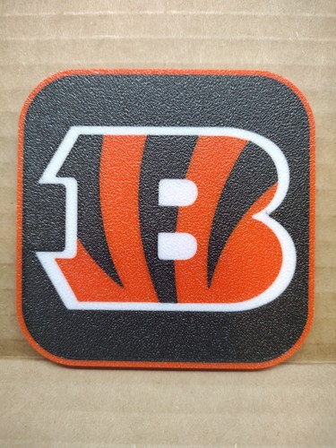 CINCINNATTI BENGALS NFL DRINK COASTERS FOOTBALL 3.5" .2 SET 4 HEAT RESISTANT BAR - Picture 2 of 8