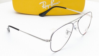 Ray-Ban Youth RB1089 4064 Pilot Black Silver Boys Eyeglasses 52mm