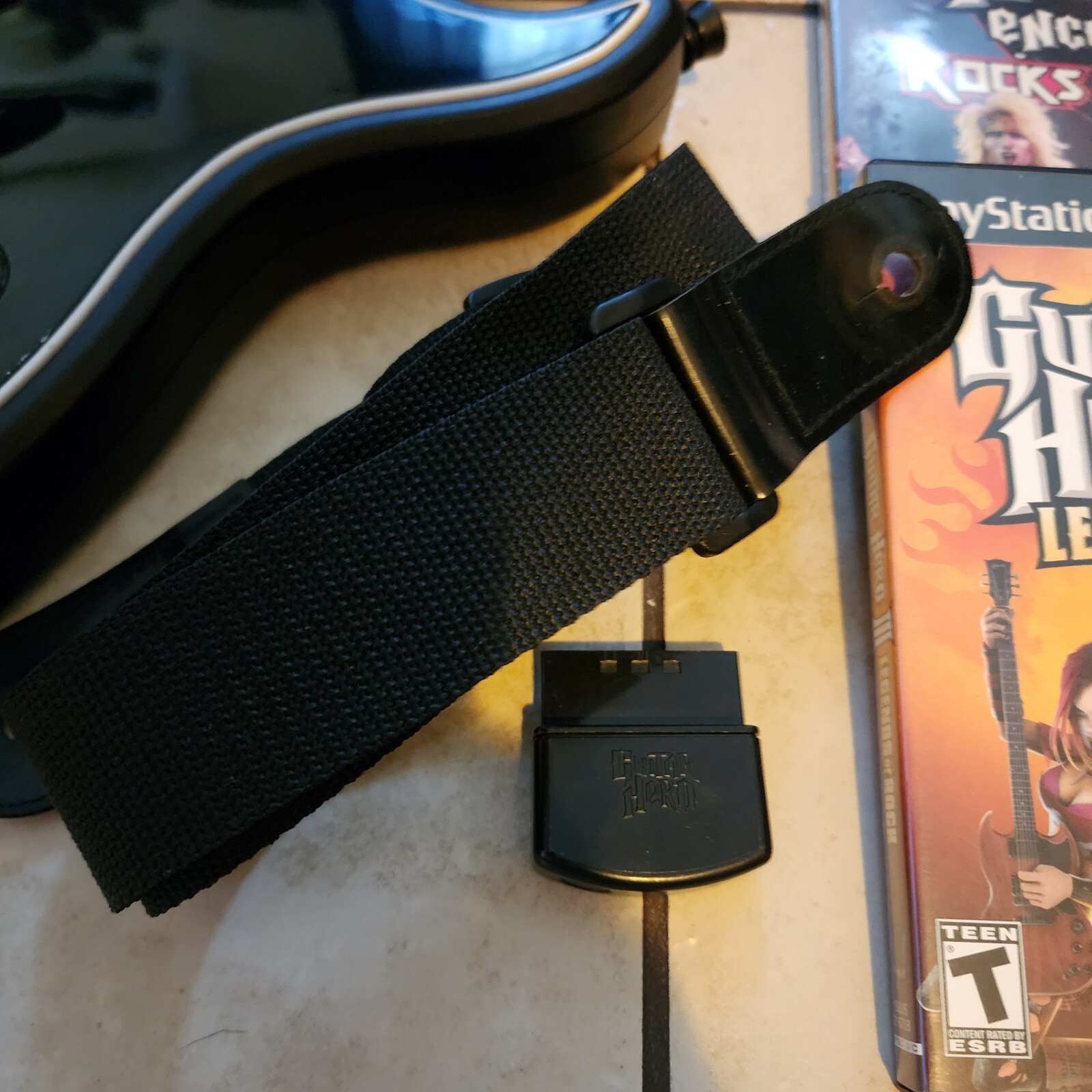 Guitar Hero 3 Legends Of Rock Bundle PS2 Kramer Striker Guitar Dongle