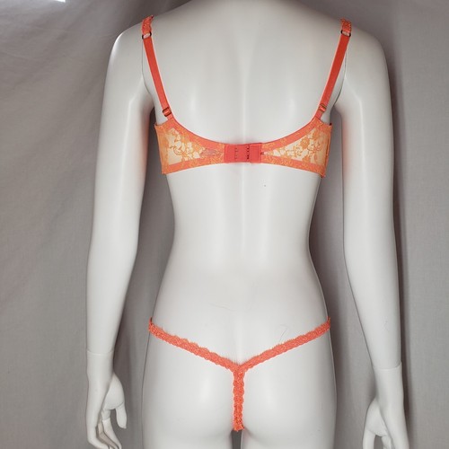 Agent Provocateur 36DD Bra AP2 String Thong Sheer Neon Orange Spring Summer 2010 - Picture 3 of 6