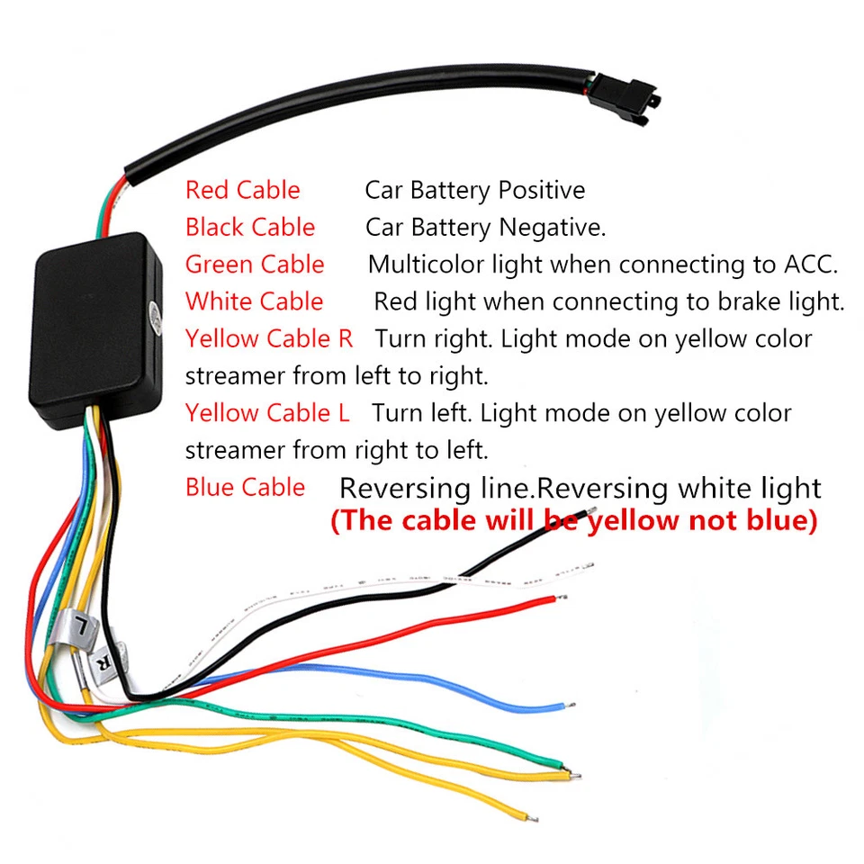 Luz LED multicolor 47" DC12V para maletero de coche puerta trasera freno transmisión señal lámpara Foto 4 de 4