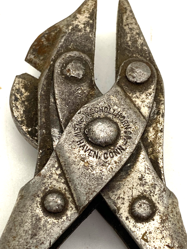 6.5" antique Bernard Schollhorn Parallel Pliers 1with Side Cutter tool,pat #1890 - Picture 4 of 9