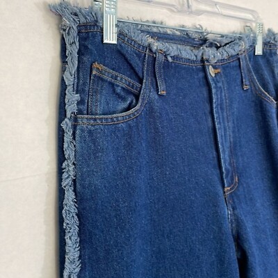 Boom Boom Jeans NWT Raw Hem Fringe 5 Pocket Blue 9 / 10
