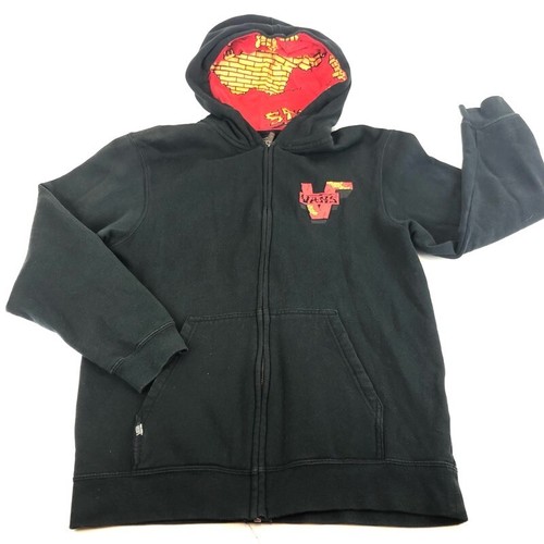 vans black zip up hoodie mens