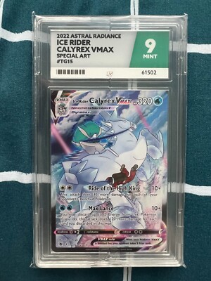 2022 Astral Radiance ICE RIDER CALYREX VMAX Special Art TG15 - Grade 9