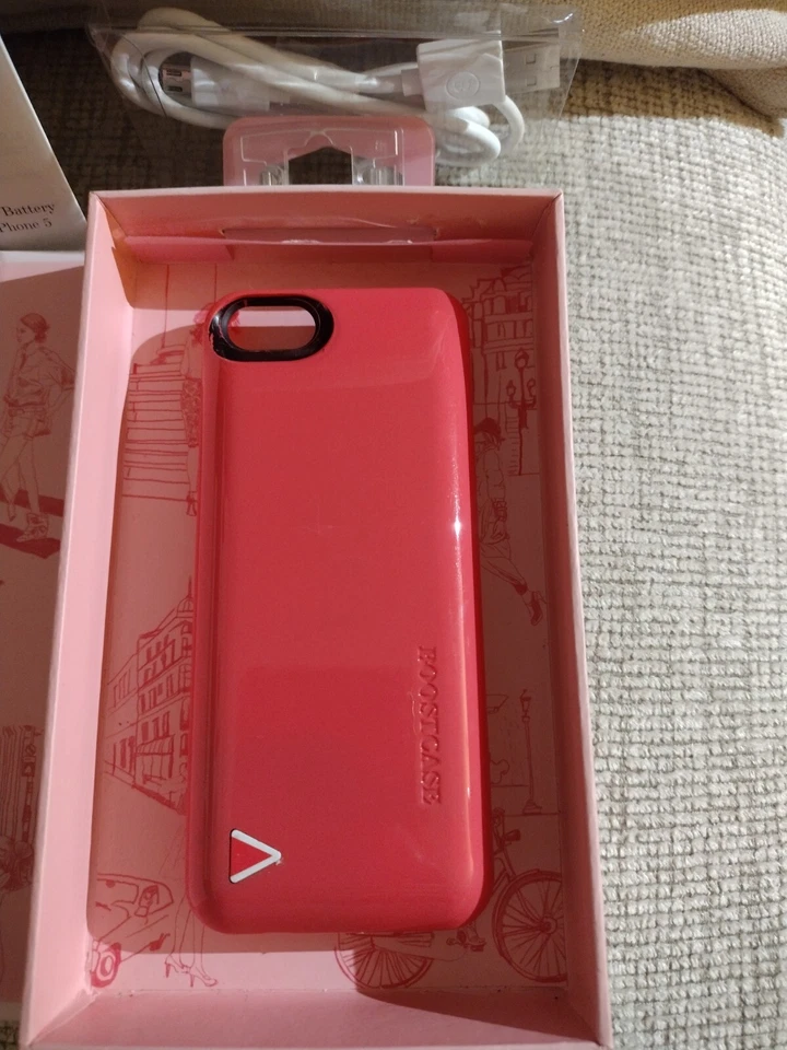 Funda de alimentación desmontable para iPhone 5 y iPhone 5s 16 GB, 32 GB, 64 GB BOOSTCASE, rosa Foto 3 de 4