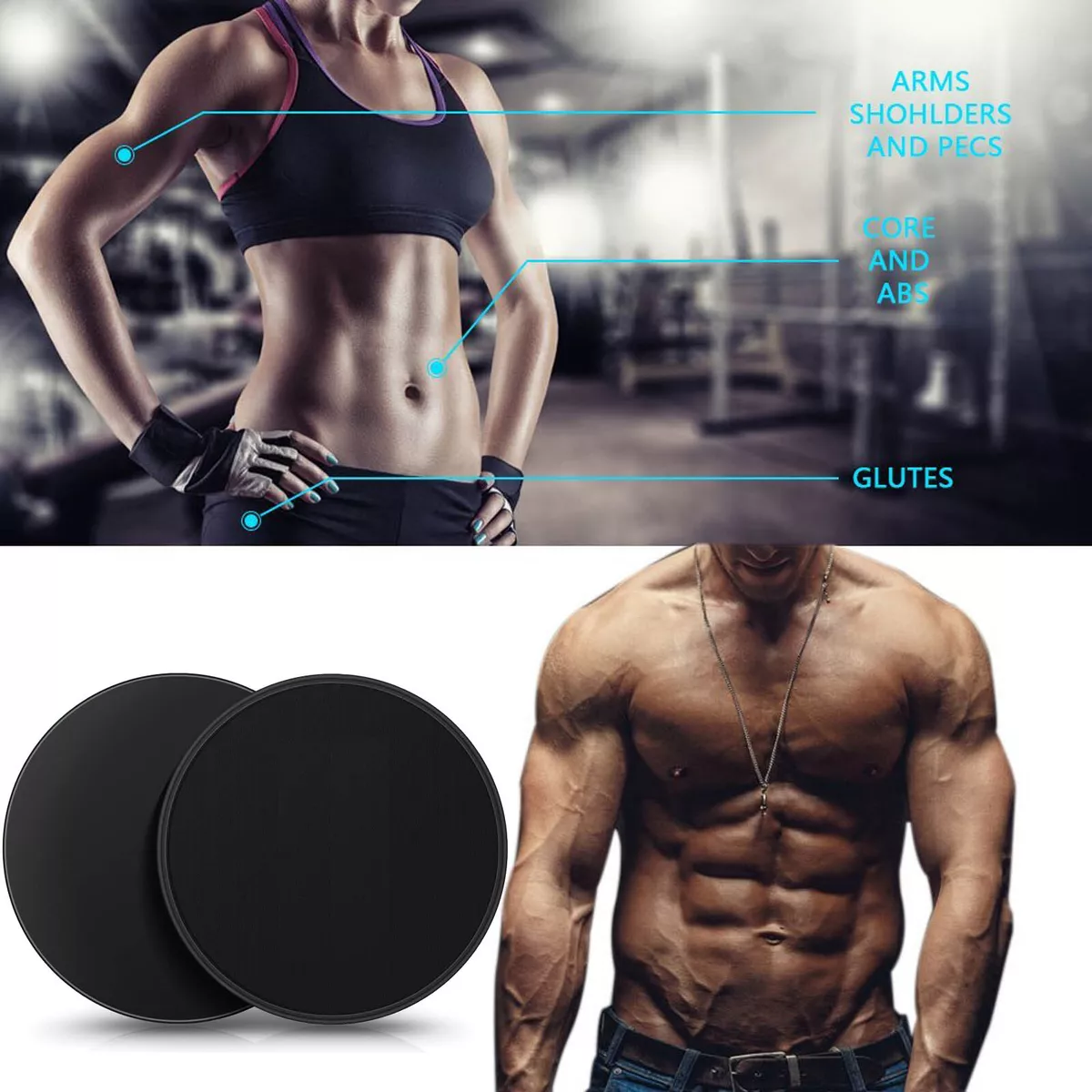 Comprar 2PCS Fitness Core Sliders Exercise Gliding Discs Slider Full-Body  Workout Accessories Abdominal Training Yoga Sports Equipment