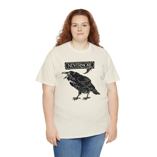 Nevermore The Raven | Unisex | Heavy Cotton | T-Shirt | Poe | Poetry | Gothic - Picture 57 of 86