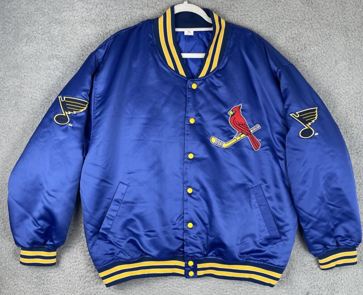 St. Louis Blues Cardinals Dugout Jacket Adult XL Blue SGA 9-16-22