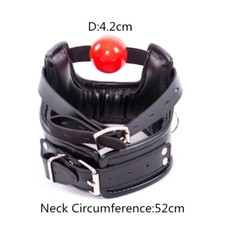 Open Mouth Gag with Collar Head Harness Bondage Slave Torture Restraints BDSM
