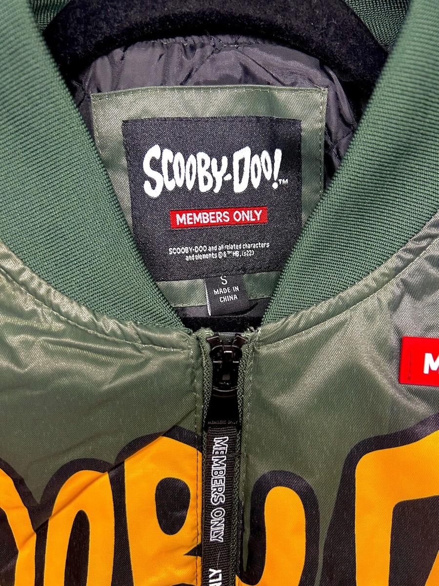 👍 NEW Members Only Scooby Doo Bomber Jacket (Size S SMALL