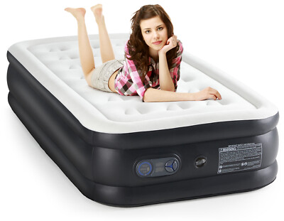 Queen Twin Air Blow Up 16''18''Inflatable Airbed Air Mattress with Built-in Pump