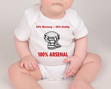 50% Mummy 50% Daddy 100% support Football Team Baby Grow vest teams efl epl spl