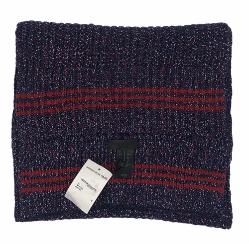 Bufanda Merino Rag & Bone Cheryl Moteada Mezcla de Lana Gran Tamaño Rojo Marino $250 - Imagen 6 de 10