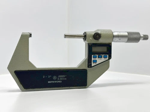 MITUTOYO 2-3" .00005" .001mm Digital Inspection Micrometer 6141952 Pre-owned 1pc