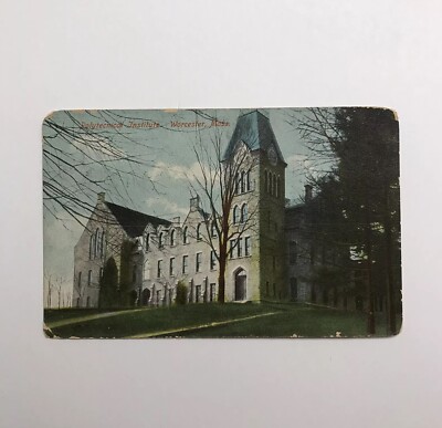 Polytechnical Institute Worcester MA Postcard Antique