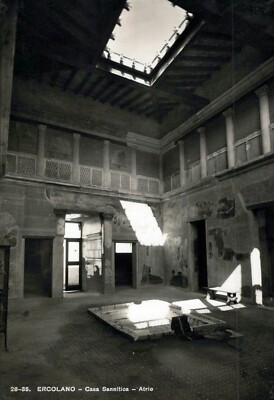 AK HERCULANEUM Samnit Haus Atrium Fenster Gebäude Holz Befestigung AA13175