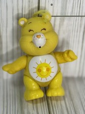 Vintage 1980s Care Bears Yellow Funshine Bear 3" PVC Figurine Toy AGC HONG KONG