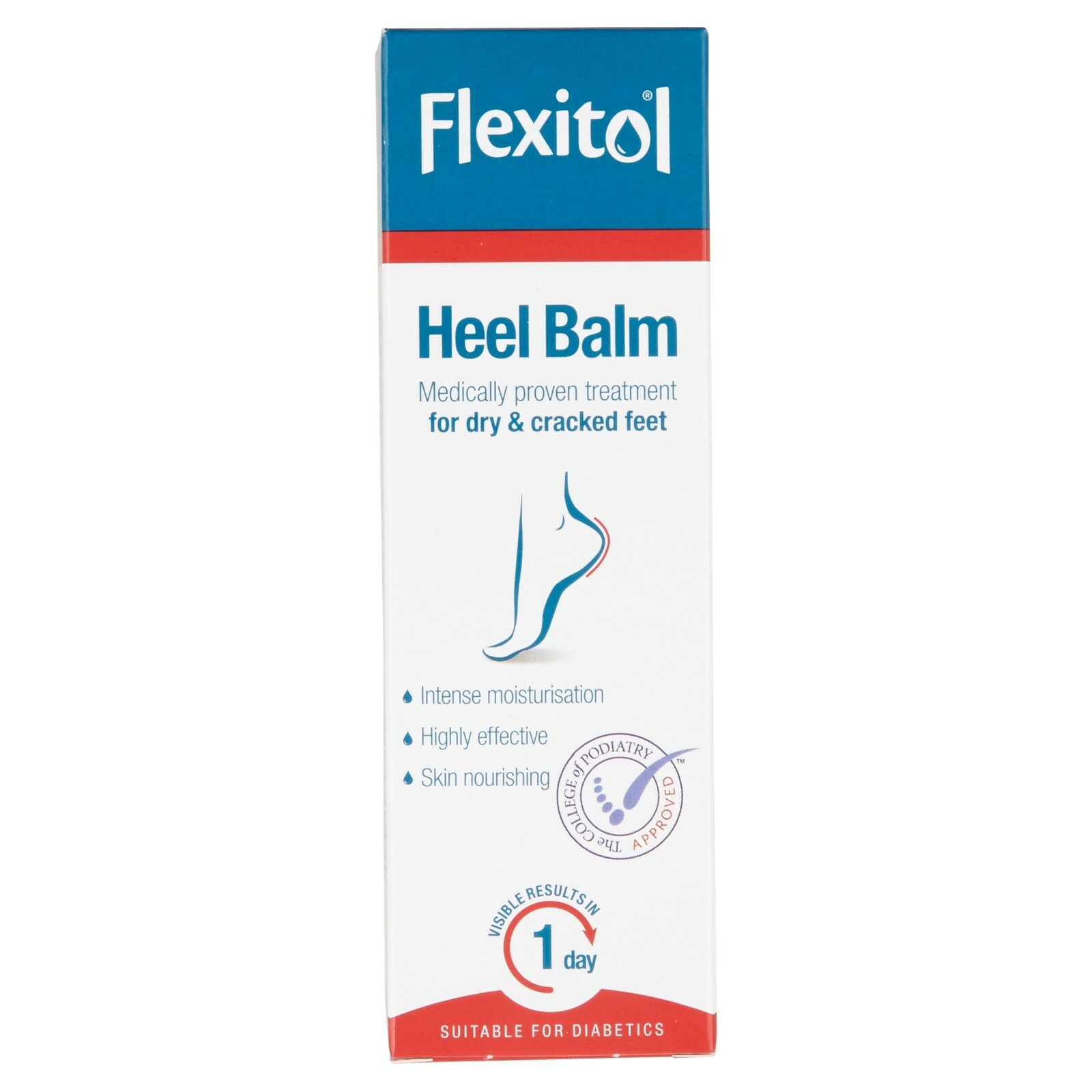 Flexitol Heel Balm. Treatment Of Dry, Cracked Skin On Heels And feet.