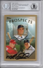 Lance Berkman / Mike Frank Signed 1999 Topps - Beckett BAS
