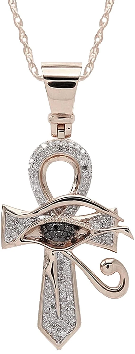 Diamante Negro Collares y colgantes de oro rosa para hombres