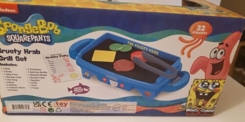 SpongeBob SquarePants Krusty Krab Grill Set Sizzle Sound 32 Pcs New Kids Toy 3Y+ - Picture 2 of 2