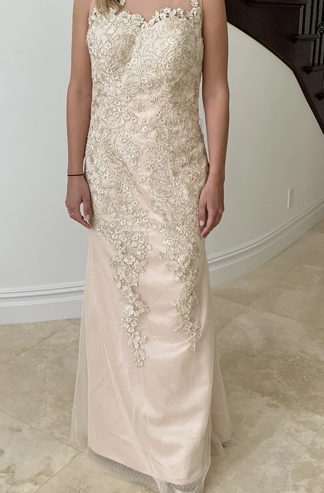 Vestido de novia Champaign talla 8 nuevo con etiquetas Foto 3 de 4