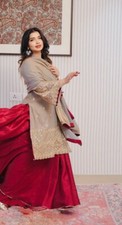 New Launch Red Fendi Crush Top And Lehenga With Dupatta For Festival Wear