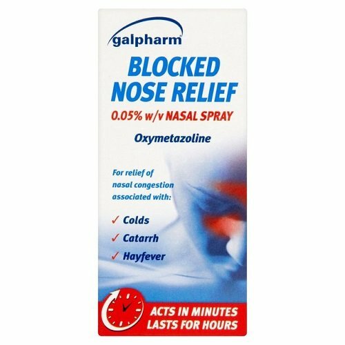 Blocked Nose Relief 0.05 w/v Nasal Spray Colds, Catarrh, Hayfever 15ml 5017353502452 eBay