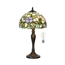 TL0005 Tiffany Table Lamp Bedside Stained Glass Lamp Spring Floral Design Rea...