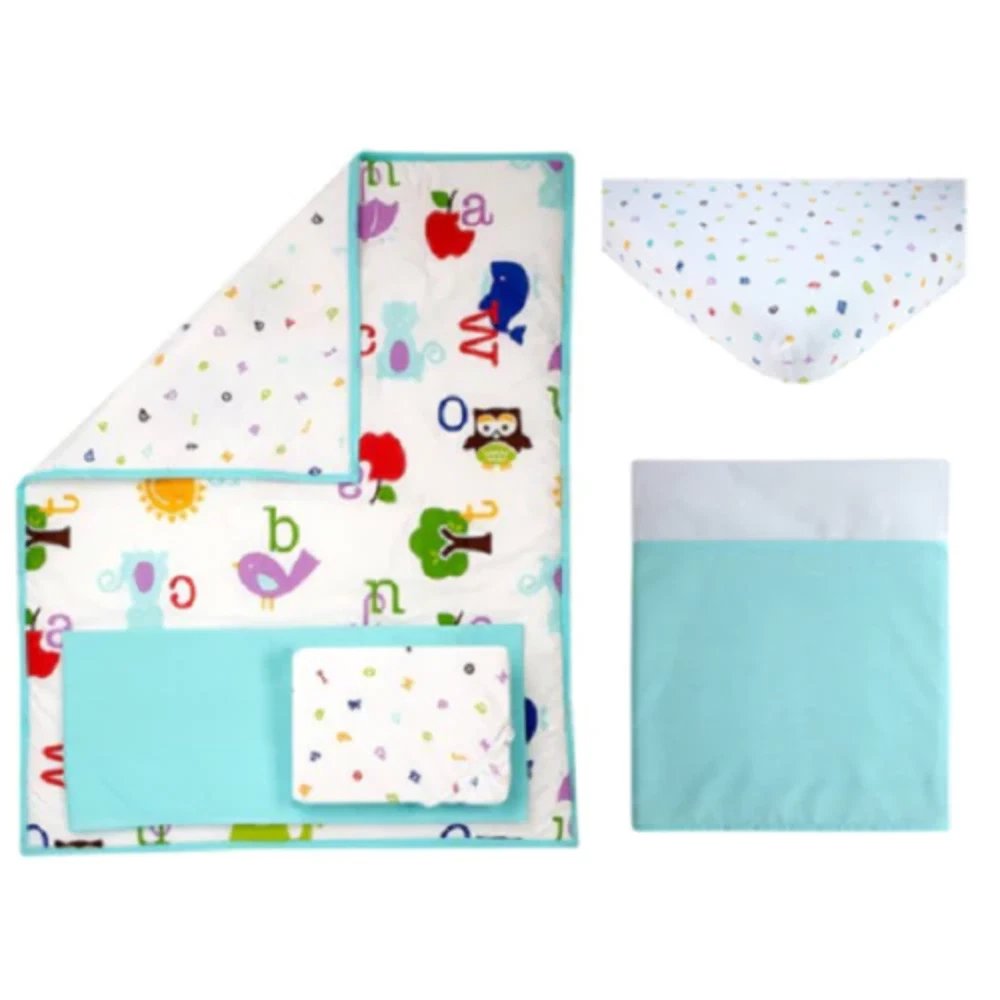 Little Bedding by Nojo Alphabet Play Reversible Crib Comforter Printed Sheet Dus