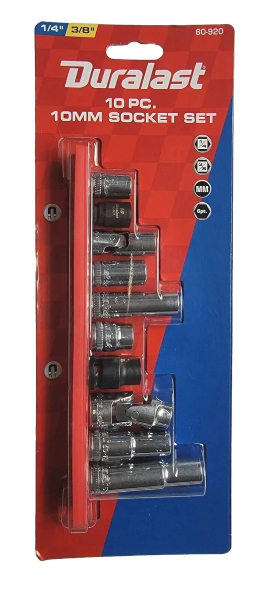 Duralast Metric Socket Set 10 Pc 3 8