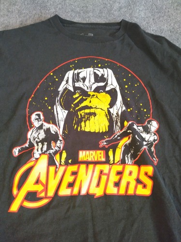 AVENGERS END GAME MARVEL IRON MAN CAPTAIN AMERICA THANOS Long Sleeve Men's XL - Picture 2 of 7
