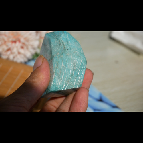 2.6"Natural Amazonite Cuting Freeform Crystal Ornament Reiki Mineral Specimen - Video 1 of 1