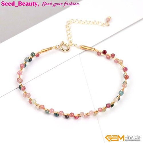 Handmade Adjustable Bracelet Gold Filled Chakras Stone Jewelry Christmas Gift - 第 8/133 張圖片