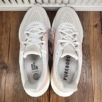 Adidas Pureboost 23 IF2392 Womens Sz 9 White Athletic Running Low