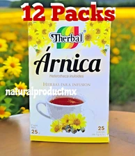 12 Packs Te de Arnica Tea Infusion 300 bags by Therbal (12 boxes of tea)