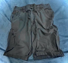Carhartt B147 LBR Original Fit Cotton Carpenter Shorts Light Mens Size 34