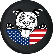 American Flag Pitbull Dog Spare Tire Cover American Flag Pitbull Dog Spare Tire Cover