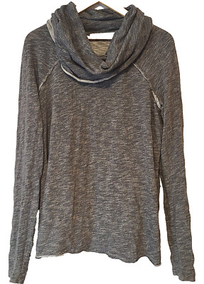 Free People Beach Two Body Pullover Women's One Size Heathered Gray Cowl Neck