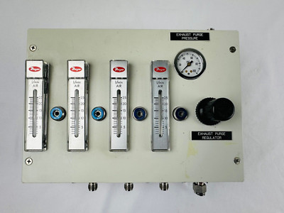 Edwards Terminal Block Access 4-Channel Exhaust Purge Pressure & Regulator Box 