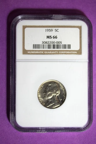 1959 NGC MS66 Jefferson Nickel #B31153