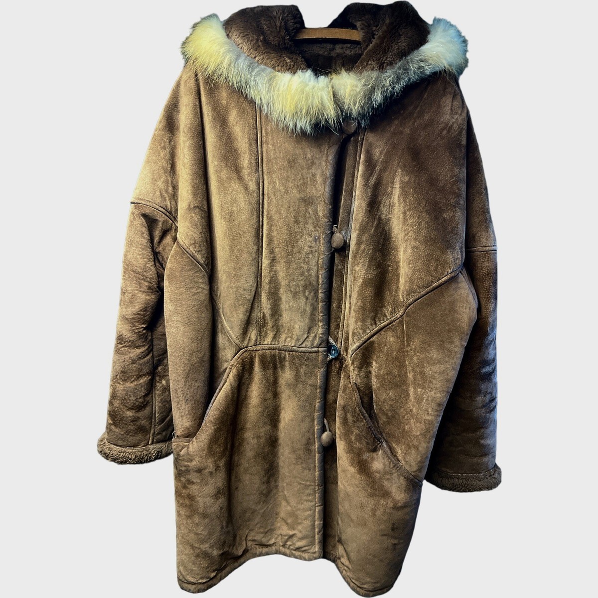 J. PERCY MARVIN RICHARDS Suede Leather Jacket Womens Large Coyote