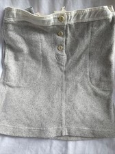 Crewcuts Girls Soft Gray / Cream Jersey type Skirt Size 8 Adj