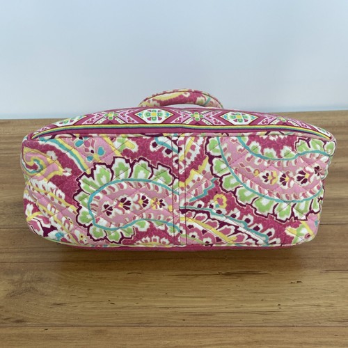 Vera Bradley Bag Pink Paisley 2 Handle Zip Closure Front Pocket - Picture 3 of 9
