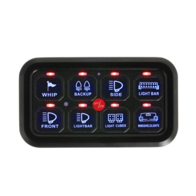 AUXBEAM 8ギャング AUXBEAM Car 8 Gang On/Off Control Switch Panel LED Switch Panel