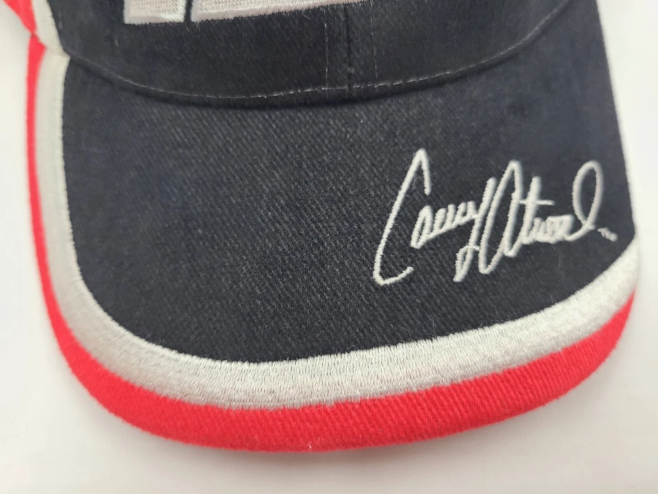 Vintage Casey Atwood #19 Dodge Chase Snapback Hat Cap Men NASCAR Black Red White - Image 3 of 4