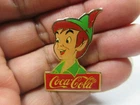 vintage 1986 retired Disney 15th anniversary Coca-Cola Peter Pan lapel pin retro