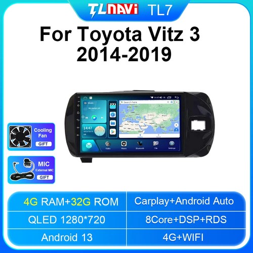 Android Wireless Carplay For Toyota Vitz 3 XP130 2014-2019 RHD Car Stereo Player - Picture 9 of 48