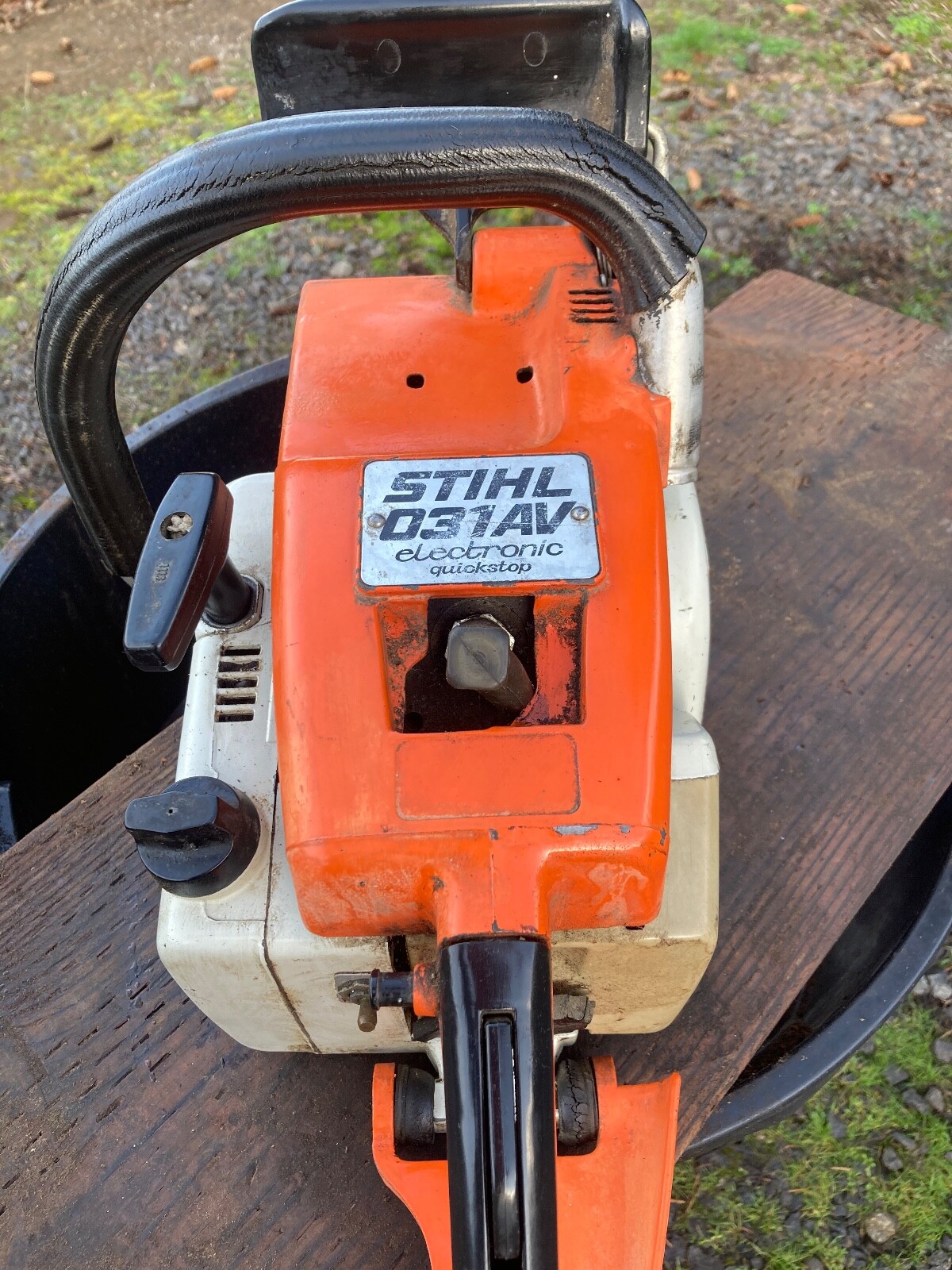 Stihl 031 av electronic quick stop with chain brake! eBay